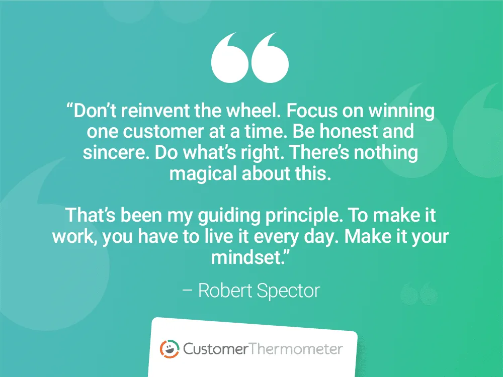 robert spector customer thermometer customer experience quotes