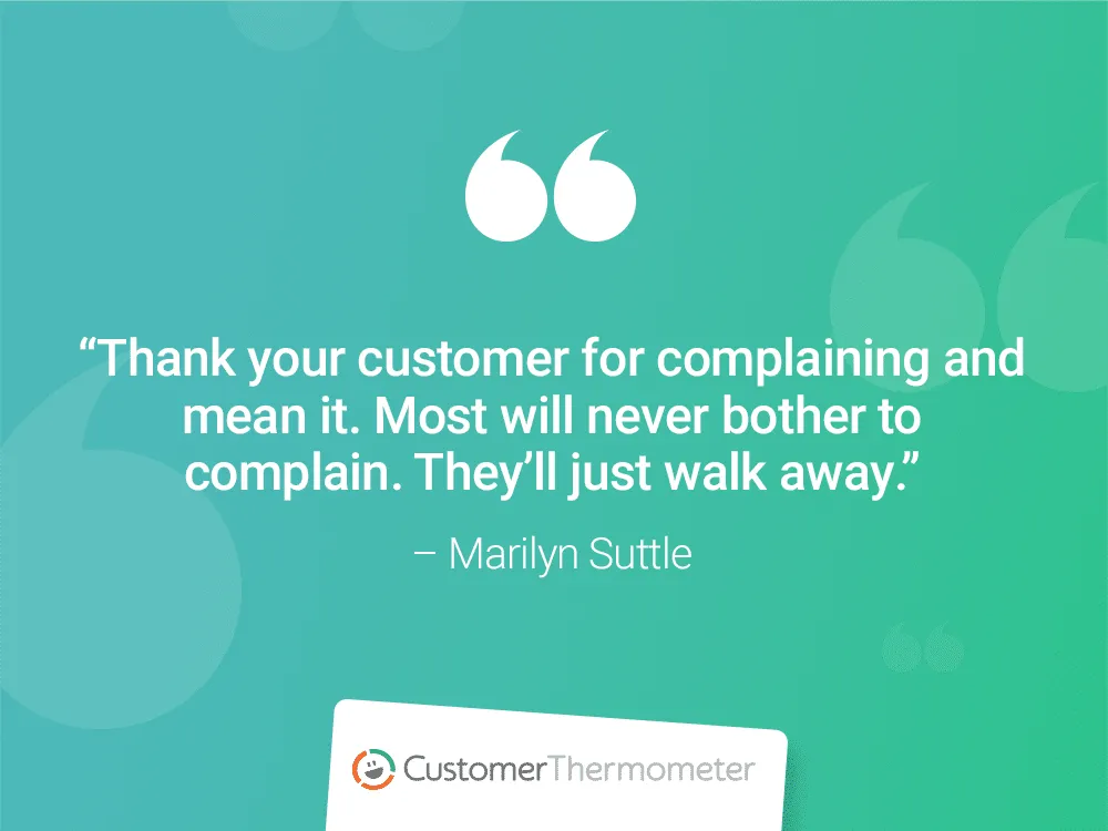 marilyn suttle customer thermometer CX Quotes