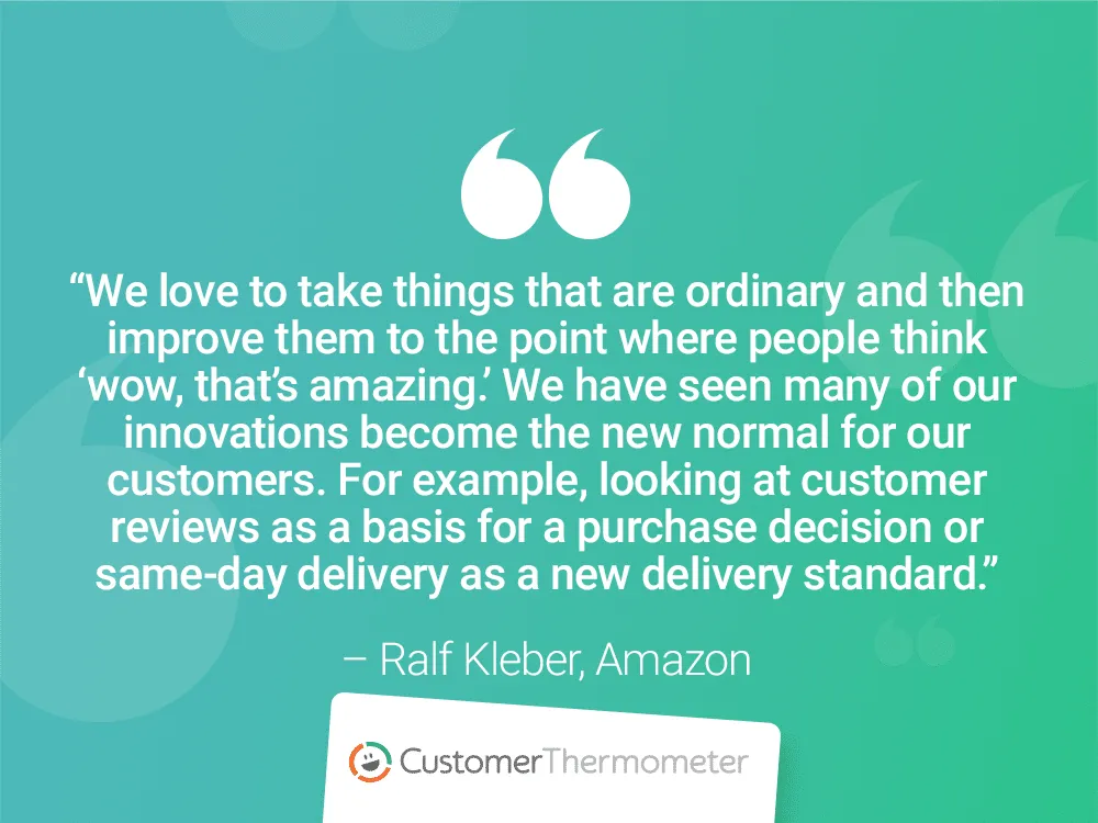 customer success quote ralf kleber amazon