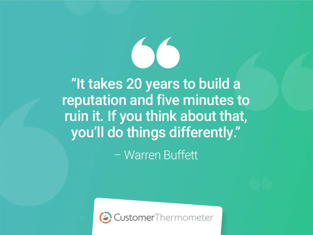 customer experience quotes warren buffett customer thermometer