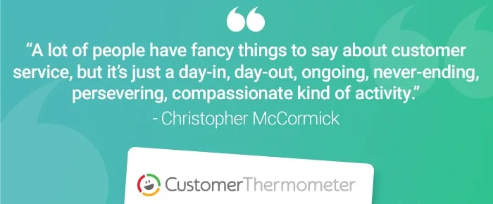 Customer Thermometer Service Desk Quote Christopher McCormick service desk customer thermometer quote christopher mccormick