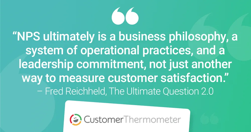 Customer Thermometer The Ultimate Question Fred Reichheld quote 2
