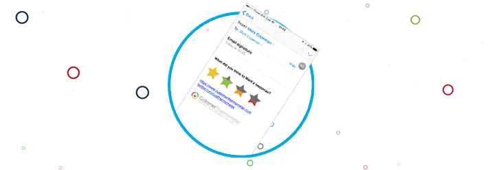 How to create an iPhone HTML email signature with feedback buttons