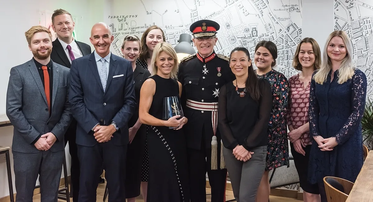 Customer Thermometer, The queens award, Lord Lieutenant, Peter Field, Brighton, 2019 Customer Thermometer queen’s award reception team