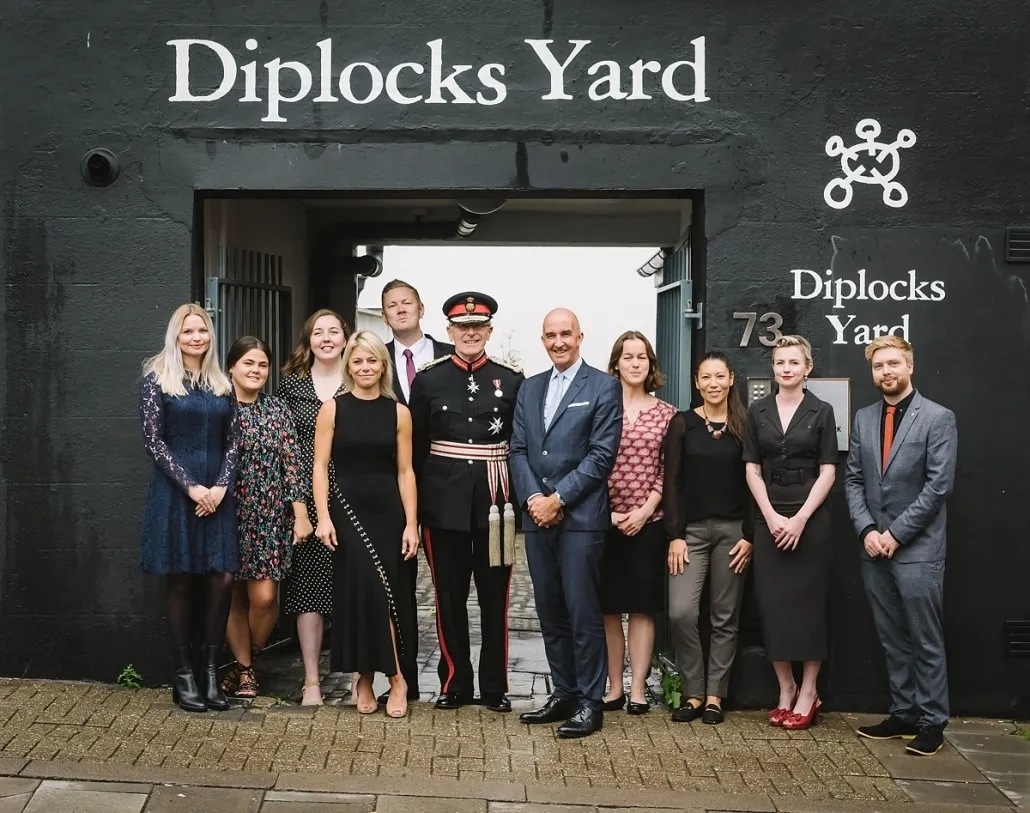 Customer Thermometer, The queens award, Lord Lieutenant, Peter Field, Brighton, 2019 Customer Thermometer queen’s award reception diplock’s yard