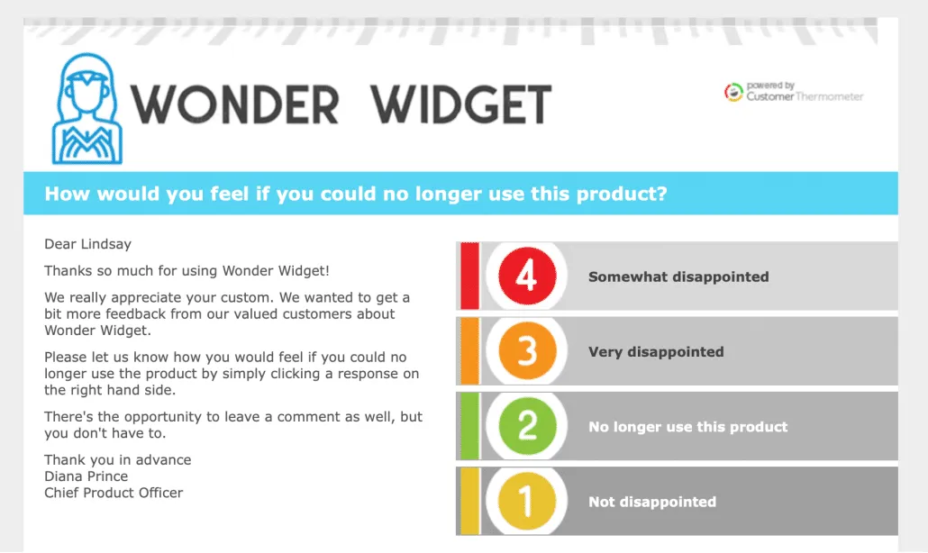 Product Market Fit survey