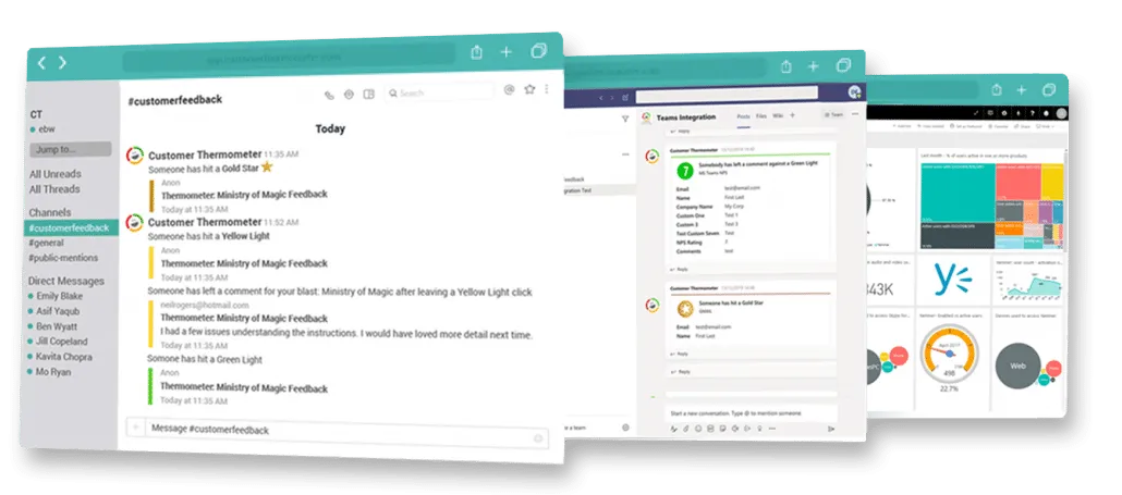 slack powerbi teams customer satisfaction survey