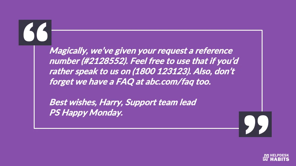 helpdesk habits automated response human update 2