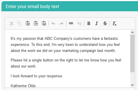 email survey body text