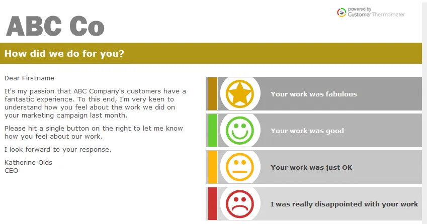 email survey preview