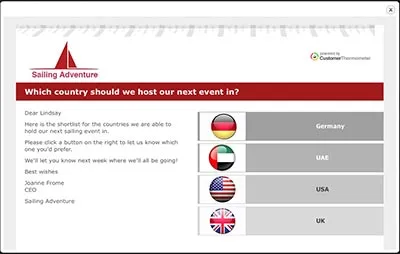 Example of voting from email email-voting-tool-example