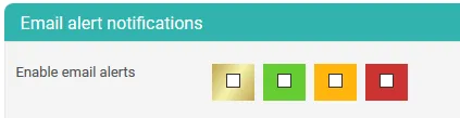 email alert options for embedded surveys