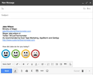 gmail-signature-survey gmail signature survey example with icons