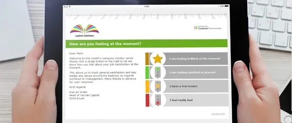 ipad-email-thermometer Staff satisfaction survey example question