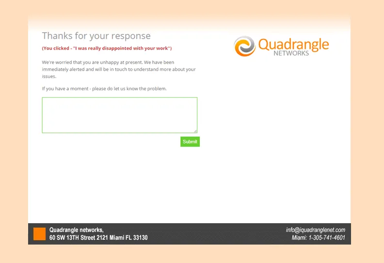 Example landing page