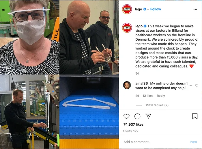 Lego facemask instagram