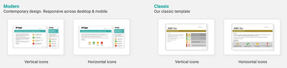 modern template email survey