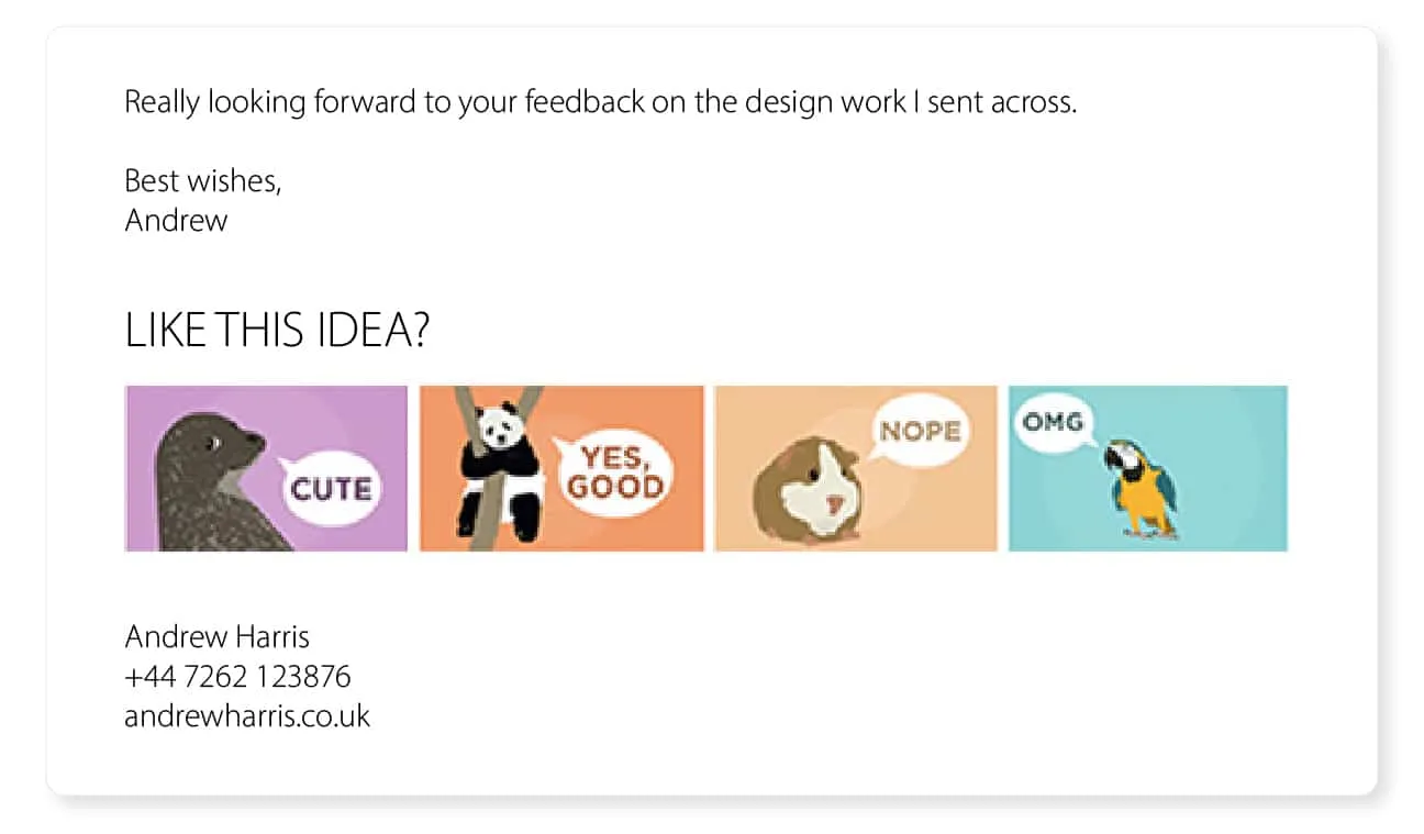 cool-email-signature-ideas-feedback2 cool email signature ideas feedback reaction