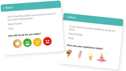 survey customer thermometer example 4-point response