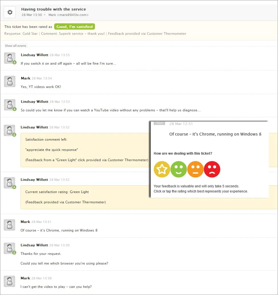 Zendesk 1-click feedback zendesk-inline-thread1